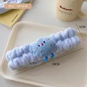 Cartoon Face Wash Wrist Band Headband (Various Designs) 06 - Headband - Cookie - Blue - One Size