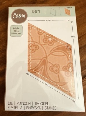 Sizzix Bigz Large Fabi Die Diamond 5 Inch Sides Quilts Quilters 660529