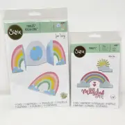 Sizzix Thinlits RAINBOW Theme Fold-A-Long Card Die Cuts Bundle