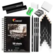 Complete Sketchbook Kit with Sketch Book A5 and Pencils - 8 Drawing Pencils, ...