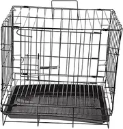 BESPORTBLE 1 Set Folding Dog Cage Dog Cages Folding Dog Kennel Dog Crate Bed Puppy Cage Wire Dog Crates Large Dog House Dog Car Crate Folding Rabbit Pet Cat Cage Rat Cage Pets Iron Wire Black