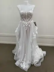 Madi Lane Kelsey Ivory/Latte Size 16 Wedding Dress