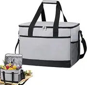 Insulated Cooler Bag | Outdoor Camping Cold Food Bag - 35L Shoulder Strap Included Organizer Hot Cold Retention for RV Road Trips Construction Site Catering Service