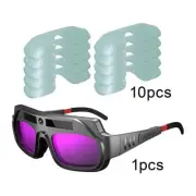 1 Set Auto Darkening Welding Gog Gles Anti-Scratch Welder Glasses for Plasma Cut
