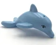 Lego New Bright Light Blue Dolphin Friends Elves Jumping w/ Bottom Axle Part