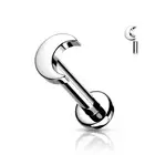 Piercing Labret Ear Titanium Silver Moon