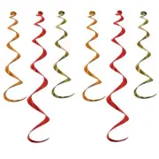 Beistle Gold, Orange and Red Twirly Whirlys (6/pkg) - Party Supply Decoration