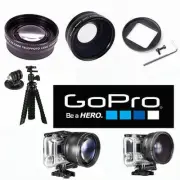 WIDE ANGLE LENS + TELEPHOTO ZOOM LENS + TRIPOD FOR GOPRO HERO5 BLACK