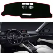 Car Dashboard Dash Mat Non-Slip Sun Cover Pad W/Red Rim For MAZDA CX-5 2017-2018 (for: Mazda)