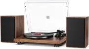 Bluetooth Turntable HiFi System with 36 Watt Bookshelf Speakers, Patend Desig...