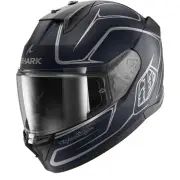 D-Skwal 3 Drone Mat Blue Silver Blue BSB Full Face Helmet