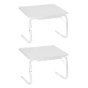 2PK Boxsweden Bed Mate 52cm Handy Portable/Foldable Laptop Desk/Table Home White