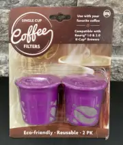 Reusable K Cup Coffee Filters TWIN PACK Single Cup (New in Packaging)