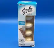 GLADE Clean Linen Scented Oil Candles 4 Refills 2oz NEW Fast Free Shipping!