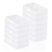 Clear Plastic Beads Storage Containers Empty Mini Storage Containers Box,12