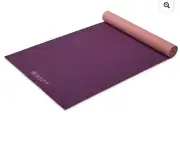 Gaiam Reversible Yoga Mat, Purple Pink Exercise Gym Strength Workout