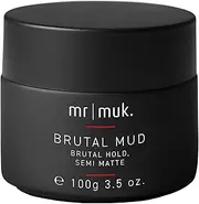 MUK. Mr muk Brutal Hair Mud - Styling Mud Hair Strong Hold, Low Sheen Hair Styling Mud for Rugged Styles. Humidity Resistant Formula with Enduring Texture & Intense Definition. Easy to Apply, 100g