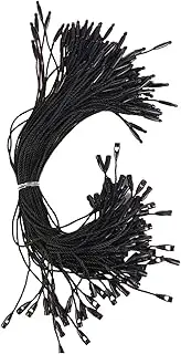 Clothing Tag Rope - 100X Snap Lock Pin Loop Fastener Hook Ties,Tags Ties, Hangable Tag String Fasteners for Luggage Label Attachment Clothing