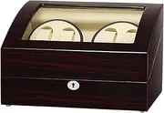 [JQUEEN] 4 Automatic Watch Winder and 6 Storage Case with Quiet Mabuchi Motor and Dual Power Supply …