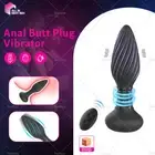 Rotating Vibrating Anal Butt Plug Vibrator Prostate Massager Remote USB Sex Toys