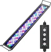 HiTauing Led Aquarium Light, 22W Fish Tank Light with 24/7 Lighting & Adjustable Lighting Time & Light Brightness & Light Color, Aquarium Plant Light with 7 Colors, Ideal Use for 24-30in Fish Tank.