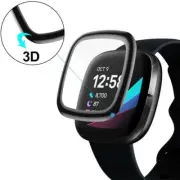 For Fitbit Versa 3 / Sense 3D Curved Edge Tempered Glass Screen Protector NEW