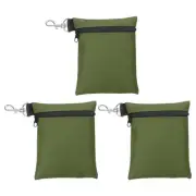 3 Pack Golf Tee Pouch 6.7"x5.5" Golf Tee Bag Accessories Army Green