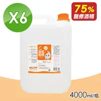 在飛比找PChome24h購物優惠-生發 清菌酒精75%(4000mlX6)