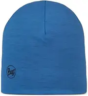 [BUFF] LW Merino Wool Reversible Hat Boys Girls Multifunctional Scarf 100% Merino Wool Hiking Outdoor Sustainable Lightweight Thick One Size Blue