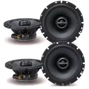 2 Pair Alpine SPS-610 6-1/2" Coaxial 2-Way Speaker Set Bundle