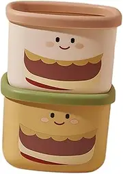 MAGICLULU 2pcs Mini Trash Can Litter Boxes Trash Bin Office Trash Can Burgers Garbage Bins Sundries Container Desk Trash Can Table Dustbin Cartoon Trashcan Desktop Storage Container Pp