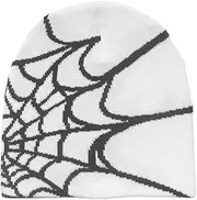 [SUNCHSEN] Women Beanie Winter Warm Beanies Men Casual Skullies Outdoor Y2K Gothic Spider Pattern Wool Acrylic Knitted Hat C Durable Easy to Use