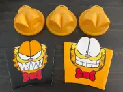 Dunkin Donuts Garfield The Cat Cup Sleeves And Tops - Promotional Event In Korea