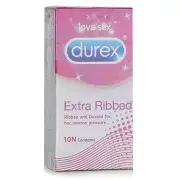 Durex Extra Ribbed Condoms 10pcs 10pcs/box