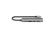 Satechi 6-In-1 Fast-Charging USB-C Slim Multiport Adapter - Space Grey 100W