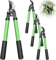 4 Pcs Bypass Loppers 15 Inch Bush and Tree Cutter, Thick Branch Cutter Gardening Loppers, High Carbon Steel Blade Cuts up to 1 Inch Diameter Branches for Easy Cutting Gardening
