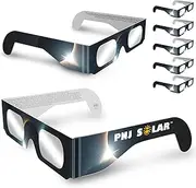[5 Pack] Solar Eclipse Glasses AAS Approved 2024 - ISO Certified and Approved for Safe Direct Sunlight Viewing