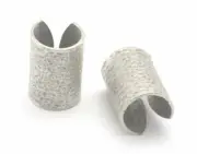 Hammered tube adjustable ring Antique silver plated brass 30mm 6US - 8US 4319