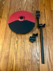 10" Red Cymbal Alesis NEW w/10" Arm & 1 1/8" Clamp E-Drums Nitro SE Single Zone