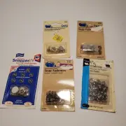 Vintage & ModernNO-SEW SNAP FASTENERS LOT Dritz & Prims PEARL and METAL