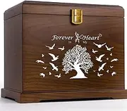 BAMTALK Cremation Urn for Human Ashes, Adult Memorial Urn, Funeral Keepsake Urns for Men Women, Wooden Decorative Urns Box and Casket, Large Capacity,Cremation Boxes for Human Ashes, 230 Cubic Inches
