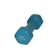 Fabrication Enterprises 10-0553 4 lbs Color-Coded Vinyl-Coated Iron Dumbbell ...