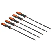 5Pcs Chainsaw Chain Sharpening File 5.5mm Round Chainsaw File Black Red