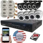Sikker 8 Channel 1080P DVR Home Video Security Camera System with 2TB hard drive