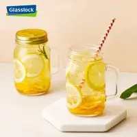 在飛比找momo購物網優惠-【Glasslock】經典玻璃密封罐 附手把飲料杯(750m