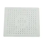 Quick Drain for Non-slip Kitchen Table Soft Rubber Sink Mat Drying Dishes Thermal Insulation Protector white Rectangle