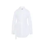 [Jean Paul Gaultier] Jean Paul Gaultier-White Strap Detail Cotton Shirt-Donna 38 IT