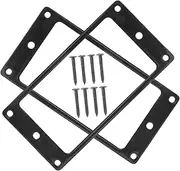 NULYLU 2 sets Durable Wear Resistant Metal Guitar Pickup Protection Frames of Flat Mounting Rings for All Electric Guitars with Easy Installation and Smooth Design