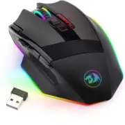 M801 Wireless RGB Gaming Mouse, 16000 DPI, 9 Programmable Buttons, Black