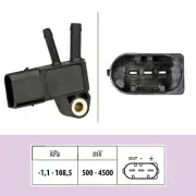 DPF Exhaust Pressure Sensor for JEEP Grand Cherokee WK2/WK 3.0L V6 Commander XH (for: Jeep)